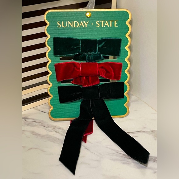 Sunday State Velvet Hair Bows Set - Picture 1 of 5